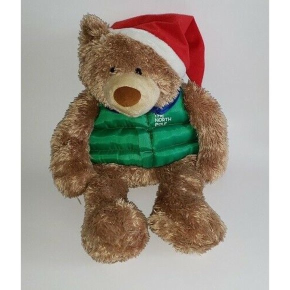 The North Pole Teddy Bear 15in Plush Christmas Hallmark - Picture 4 of 4
